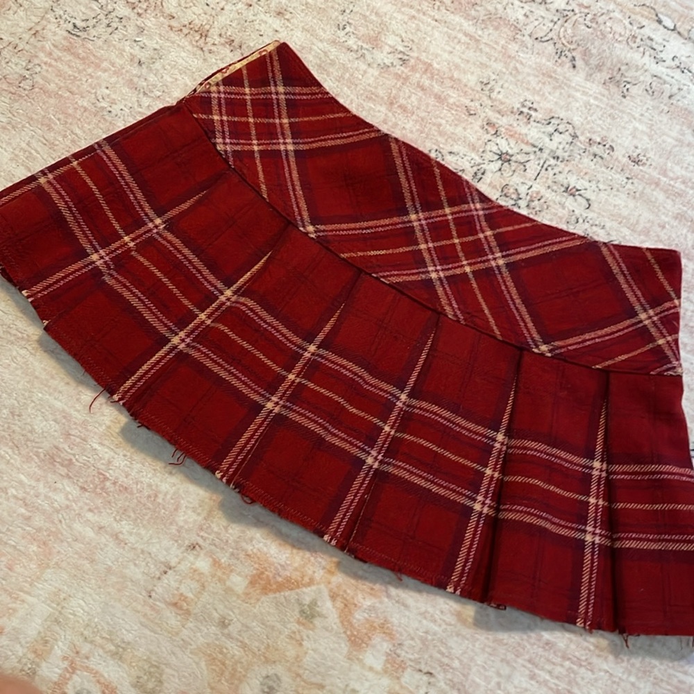 Rare!!Y2K Vintage Abercrombie micro mini wool blend skirt academia, school girl - Picture 2 of 7